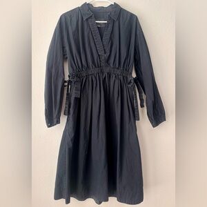Maeve from Anthropologie Black Nikita Poplin Shirt Dress - Medium